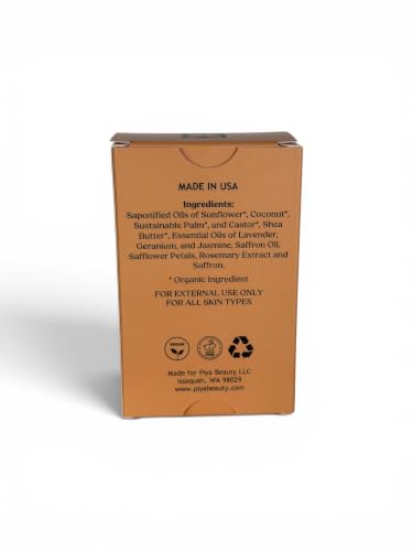 Piya Saffron Nourishing Bar Soap - Hydrating Cleanser (Pack of 2)