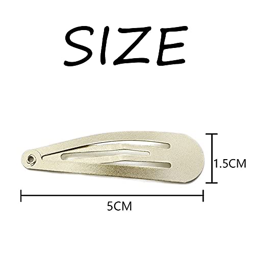 Blonde Metal Snap Hair Clips - 12 Pack for Thick Hair