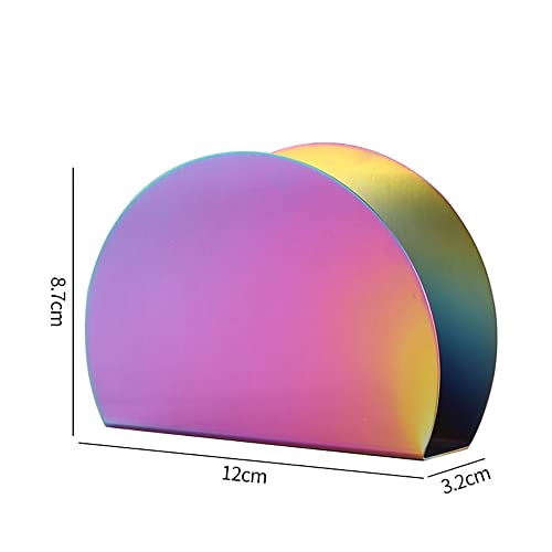 Rainbow Stainless Steel Napkin Holder - Stylish Tabletop Accessory