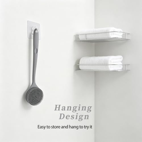 CHIYOSING 17-Inch Silicone Back Scrubber for Shower, Exfoliating Body Brush