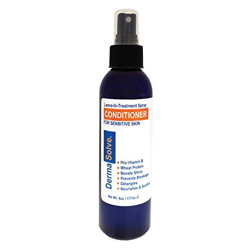 Dermasolve Leave-In Conditioner Spray for Sensitive Scalp - Fragrance Free, 6 oz
