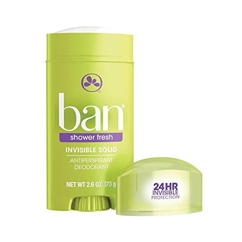 Ban Invisible Solid Antiperspirant Deodorant, Shower Fresh, 2.6oz (3 Pack)