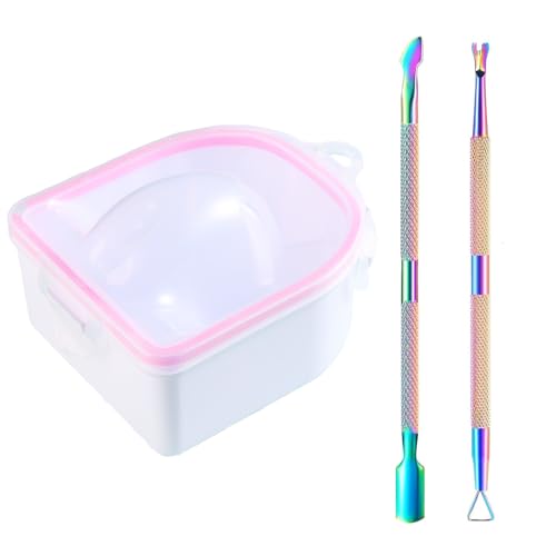 Nail Soaking Bowl Kit with Cuticle Pusher & Peeler Tools