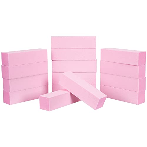 ForPro Pink Pedicure Block 15-Count (Pack of 2) - 100/180 Grit Nail Buffer