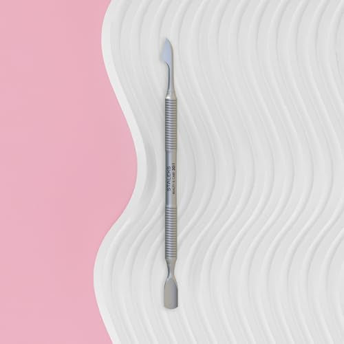 Staleks Beauty & Care Dual-Ended Stainless Steel Cuticle Pusher and Cleaner