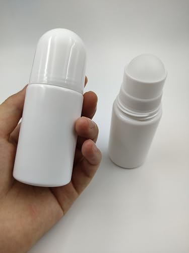 4-Pack 50mL Empty Roll-On Bottles for DIY Deodorants & Oils