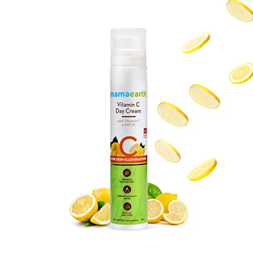 Mamaearth Vitamin C Day Cream SPF 20 - Brightening Moisturizer for Face 50g