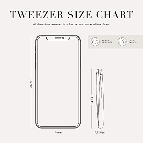 Tweezerman Steel Point Tweezer, Silver, 2 x 6 inches, Modern, Professional Quality for Eyebrow Precision, Facial and Ingrown Hair Removal