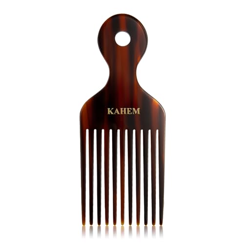 KAHEM Wide Tooth Pick Comb for Long Curly Hair - Detangling & Styling Tool