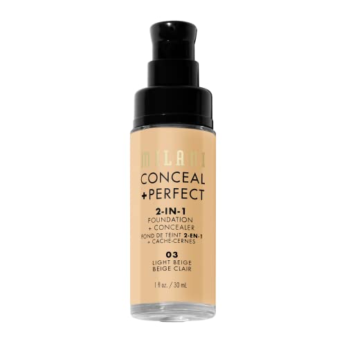 Milani Conceal + Perfect Liquid Foundation - Light Beige, 1 Fl. Oz