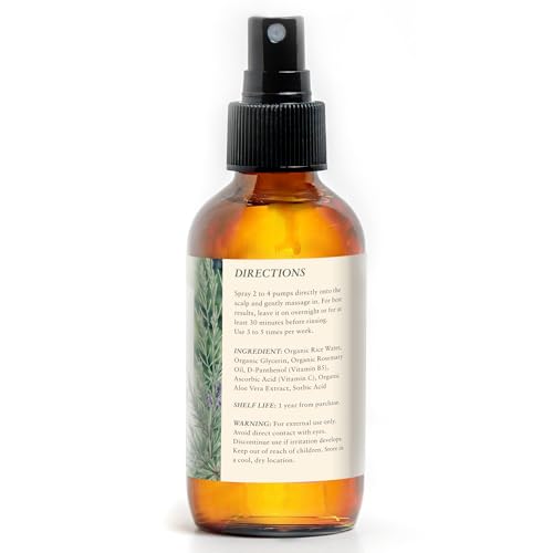 Rosemary Rice Water Spray for Hair Growth - 4oz Scalp Treatment