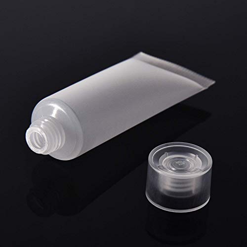 100 Pcs 10ml Frosted Cosmetic Squeeze Tubes with Screw Caps