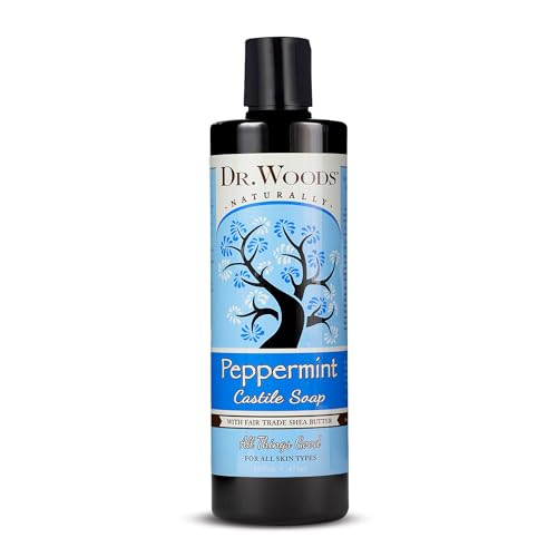 Dr. Woods Peppermint Liquid Castile Soap - 16 Fl Oz, Organic Shea Butter Body Wash