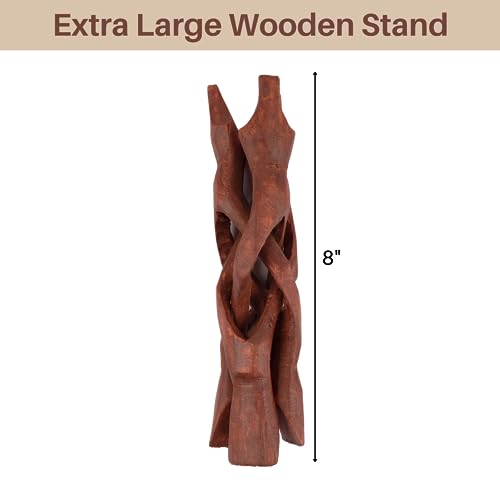 Extra Large 8" Wooden Tripod Stand for Crystals & Decor