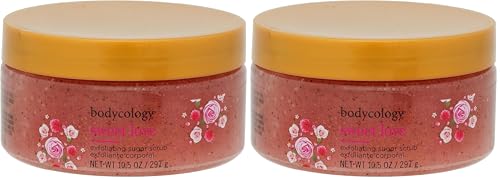 Bodycology Sweet Love Exfoliating Sugar Scrub 10.5 oz Pack of 2 - Moisturizing & Nourishing