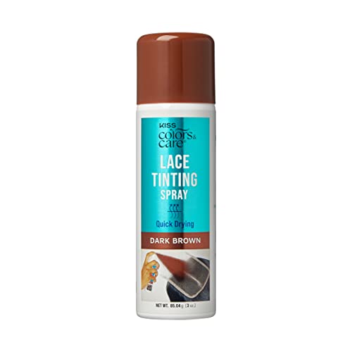 KISS Colors & Care Quick Dry Lace Tinting Spray - Dark Brown, 3 oz