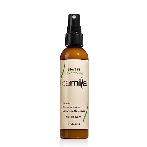 Damila Keratin Leave In Conditioner Spray 4.1 Fl Oz - Nourishing Detangler for Fine, Dry, Curly Hair