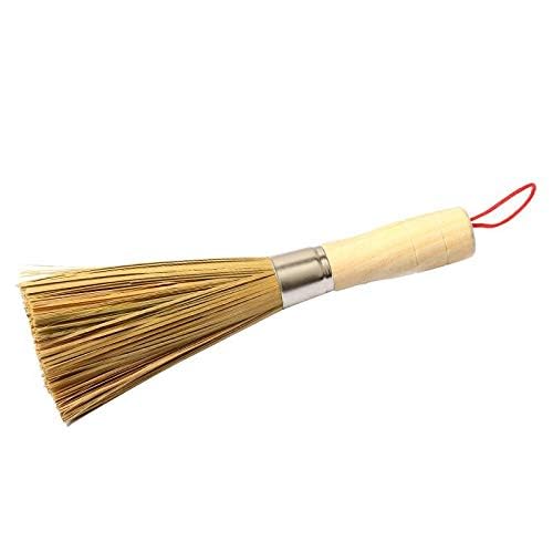 Natural Bamboo Wok Brushes - 2 Pack Kitchen Cleaning Tools