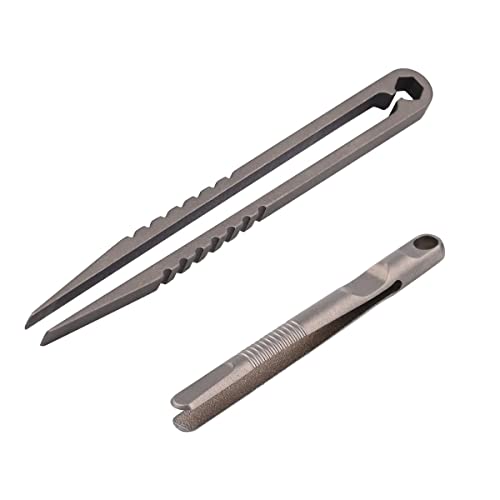 NHDT 2-Piece Mini Titanium EDC Tweezers – Ultralight Precision Tool
