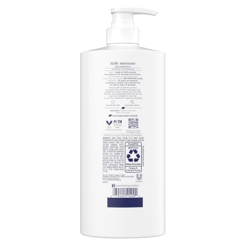 Dove Damage Therapy Shampoo Daily Moisture for Dry Hair with Bio-Protein Care Technology and Hyaluronic Serum 28 Fl Oz