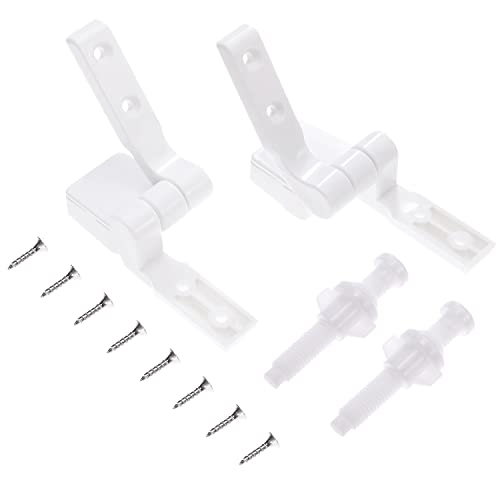 Canomo Universal Toilet Seat Hinges Replacement - 2 Pairs