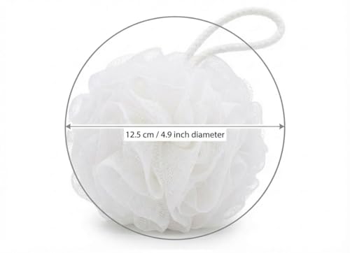 High-Density Mesh Bath Loofah Sponge 4.9'' Natural Recycled Shower Pouf