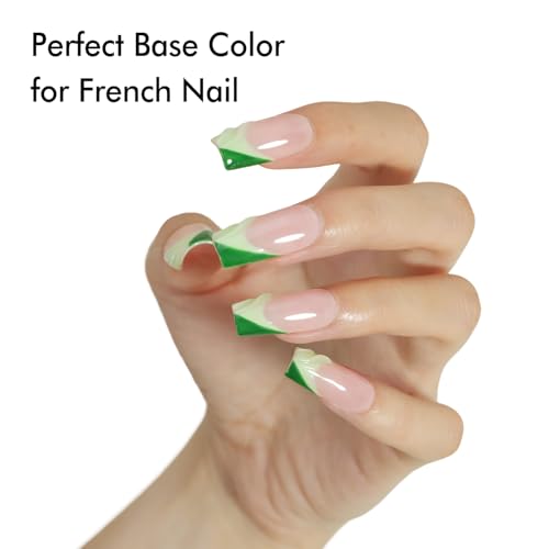 FZANEST Sheer Pink Gel Nail Polish, Light Base Color Polish #303