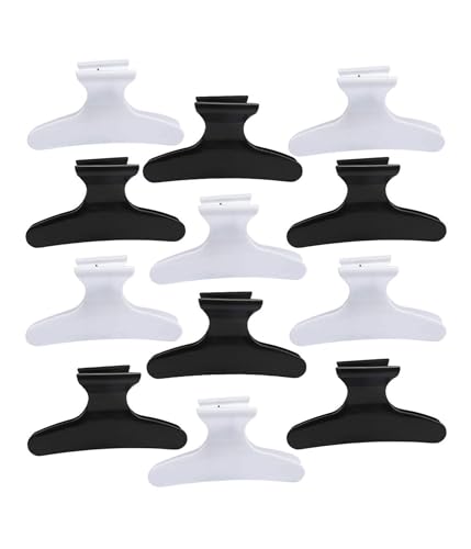 12-Pack Butterfly Hair Claw Clips for Salon Styling & Coloring