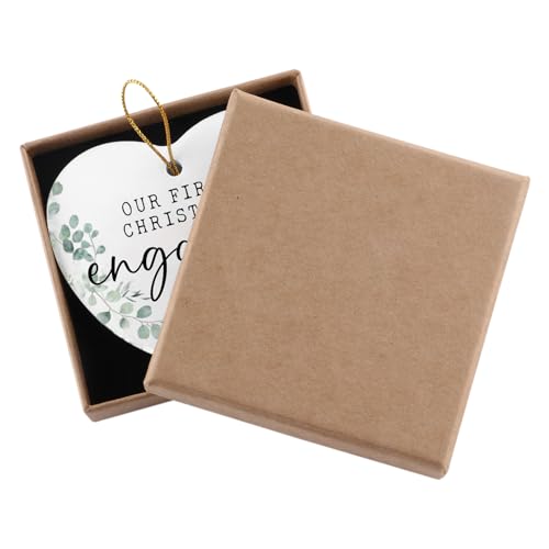Our First Christmas Engaged 2026 Heart Ornament - Engagement Gift