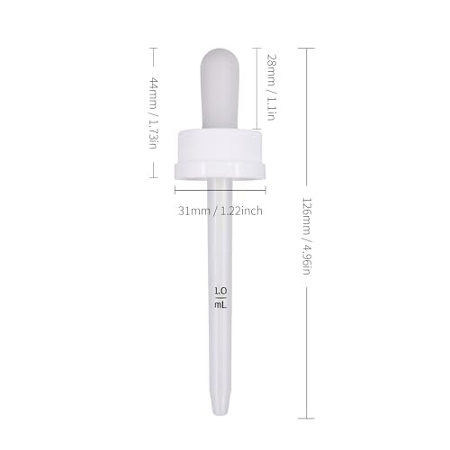 6 Pack Replacement 1.0ml Plastic Dropper Tips for Minoxidil Bottles