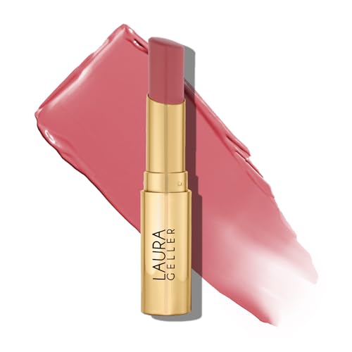 LAURA GELLER NEW YORK Jelly Balm Tinted Lip Balm ? In the Buff ? Hydrating Lip Color with Shine Finish ? Squalane & Vitamin E ? Buildable Sheer to Medium Coverage ? Vegan & Cruelty-Free