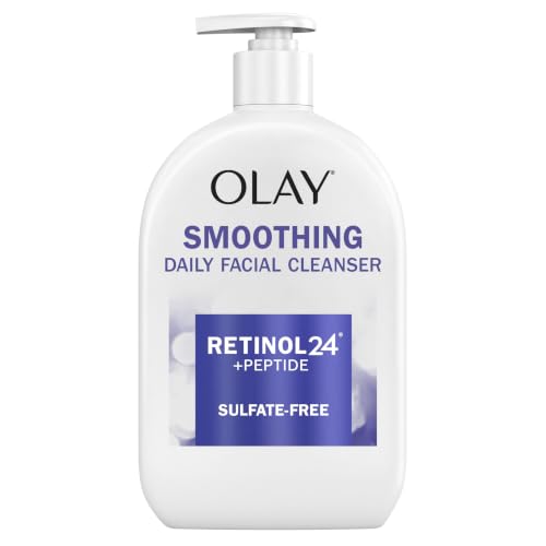 Olay Smoothing Daily Facial Cleanser with Retinol & Peptides, 16 Oz