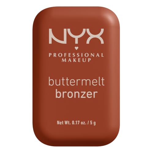 NYX Buttermelt Bronzer - Longwear Vegan Face Makeup, 12HR Sun-Kissed Finish (Light Medium Warm)