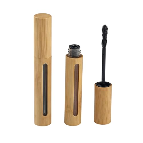 2Pcs 6ml Bamboo Mascara Tube Bottles Refillable Empty Eyelash