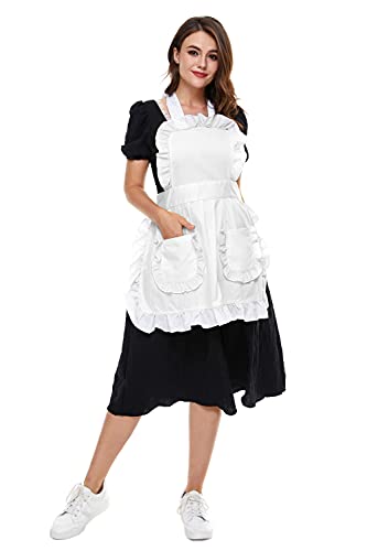 Women's Retro Ruffle Apron with Pockets - LilMents