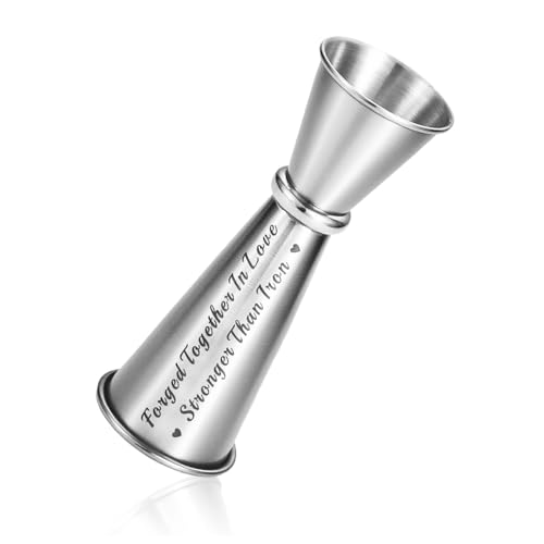 6th Anniversary Engraved Jigger | Iron Gifts for Him & Her