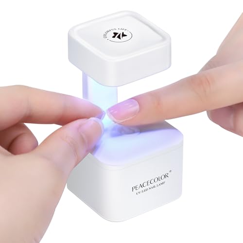 PEACECOLOR Mini UV Nail Lamp with 2 Timer Modes for Gel Nails