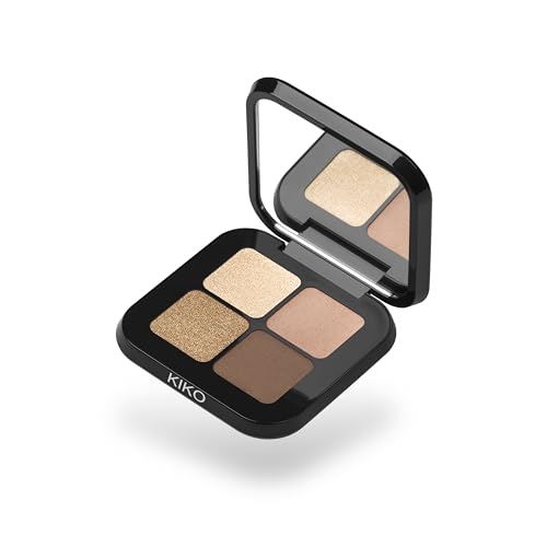 KIKO Milano Bright Quartet Eyeshadow Palette - 4 Baked Matte & Pearl Shades