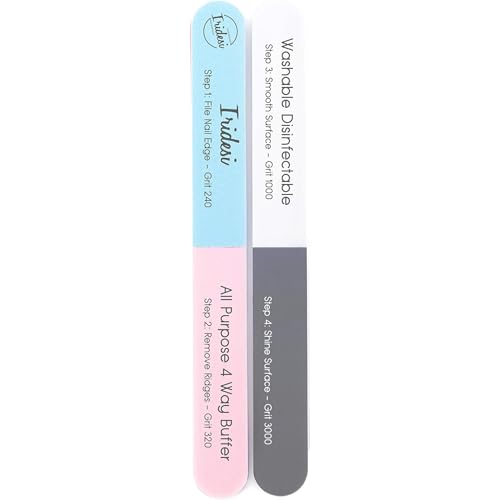 4-Way Nail File and Buffer Set - 12 Pack for Natural Nails