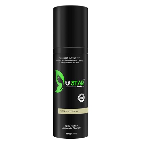 USTAR Hair Building Fiber Hold Spray – 4oz Natural Finish Mist