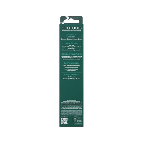 EcoTools Dual-Ended Eyeshadow Brush - Flat & Fluffy for Blending