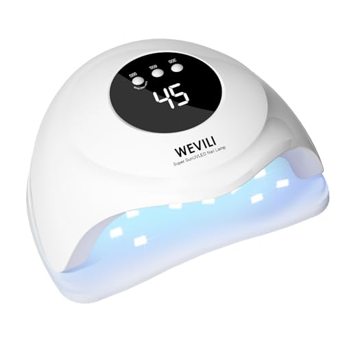 WEVILI 72W UV Nail Lamp with Smart Sensor & LCD Display
