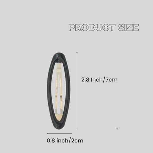 16 XL Black Hair Clips for Thick Hair - 2.8 Inch Non-Slip Grips