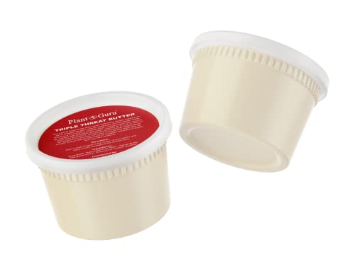 Plant Guru Triple Threat Body Butter 14 oz - Shea, Mango & Coconut Oil Moisturizer, Natural Skin & Hair Care, Pack of 1