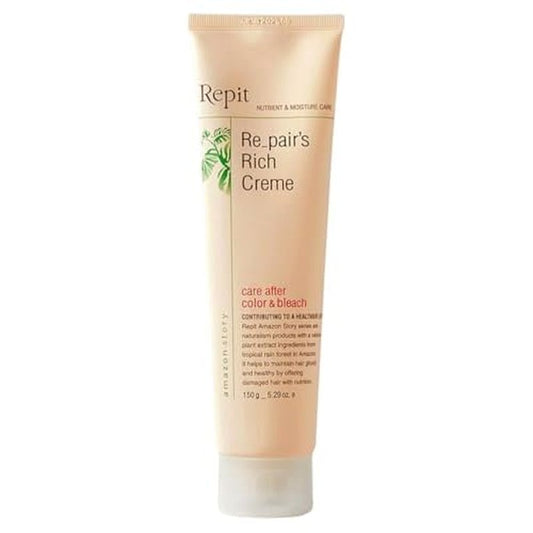 Repit Rich Cr?me Hair Essence ? Repair for Damaged, Colored & Bleached Hair | Post-Color & Bleach Care, Daily Use Leave-In Treatment, 150g | RepitUSA