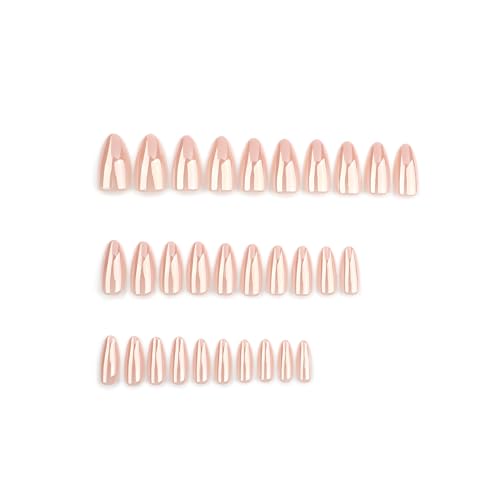 GLAMERMAID Pink Parfait Champagne Glazed Press-On Nails - Short Almond