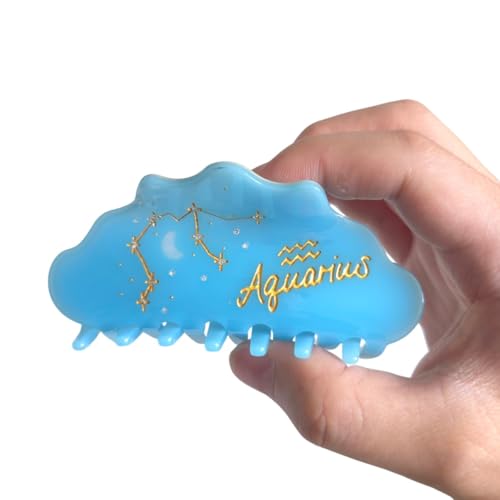 Clip Sugar Aquarius Sign Hair Clips - Zodiac Acetate Claw Hair Accessories for Women