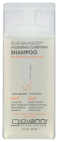 GIOVANNI 50:50 Balanced Hydrating Clarifying Shampoo, 2 Fl Oz