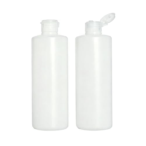 2-Pack 200ml Clear Plastic Squeeze Bottles with Flip Cap for Cosmetics & Travel