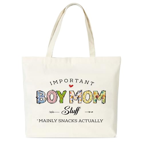 Boy Mom Tote Bag - Stylish Canvas Gift for Mother's Day